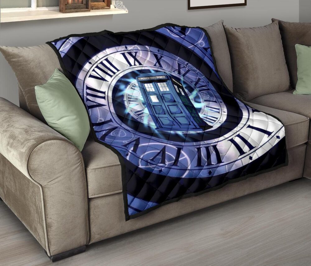Doctor Who Tardis Quilt Blanket Funny Gift Idea For Fan
