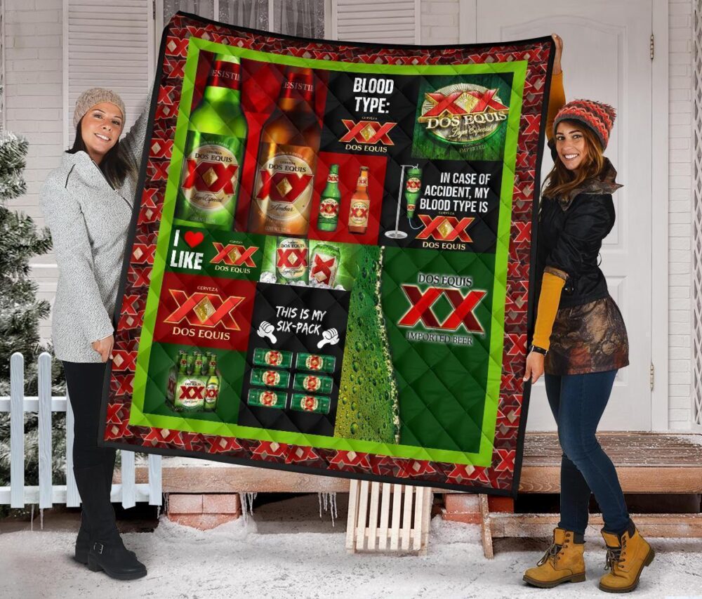 Dos Equis Quilt Blanket Funny Gift For Beer Lover