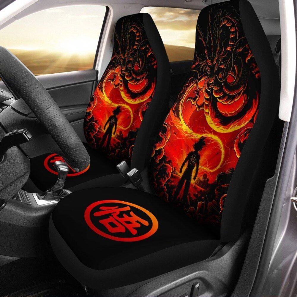 Dragon Ball Z Car Seat Covers Custom Goku And Shenron Anime Car Accessories GKCS004