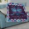 dragonflies are kisses from heaven quilt blanket dragonfly lover lz4jd