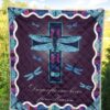 dragonflies are kisses from heaven quilt blanket dragonfly lover o3rly
