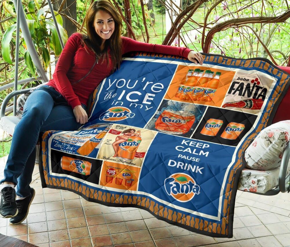 Fanta Quilt Blanket Funny Gift For Soft Drink Lover