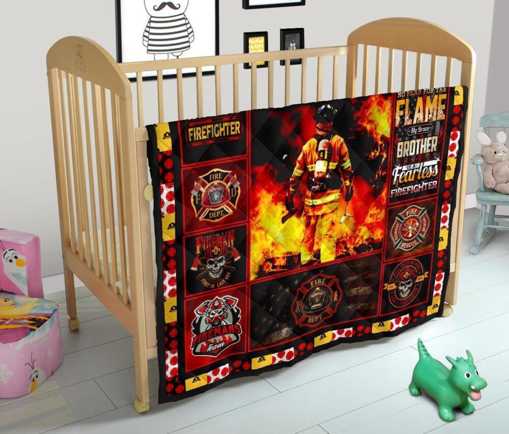 Firefighter Quilt Blanket Amazing Gift Idea