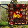 firefighter quilt blanket amazing gift idea k8gsd