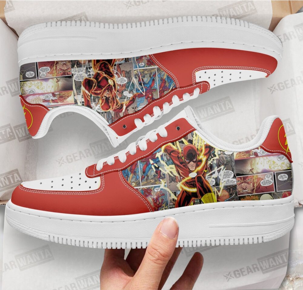 Flash Sneakers Custom Superhero Comic Shoes