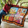 flintstone 60th anniversary quilt blanket cartoon fan gift gzyst