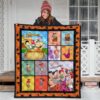 flintstone 60th anniversary quilt blanket cartoon fan gift wjrx2