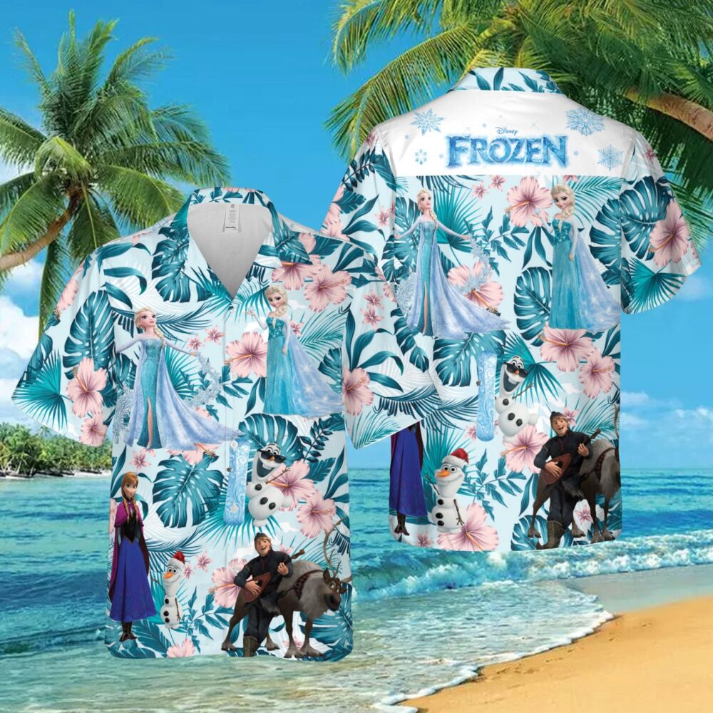 Frozen Custom Hawaii Shirt | Frozen  Disney Button Up Shirts