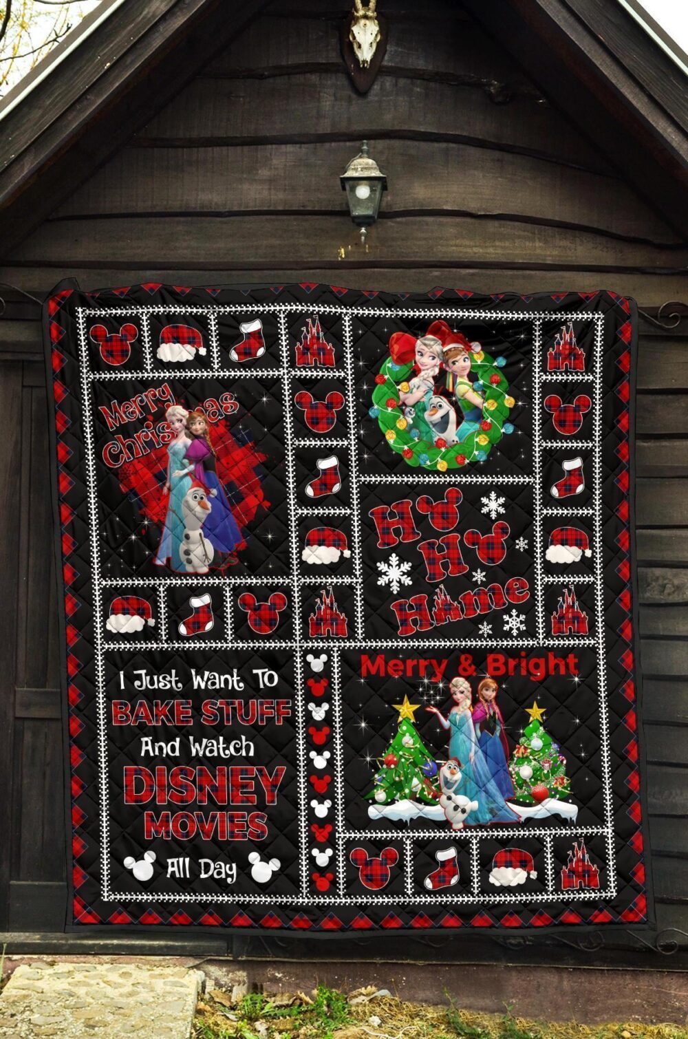 Frozen Quilt Blanket DN Princess Christmas Theme Gift Idea