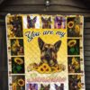 german shepherd you are my sunshine sunflower quilt blanket bbp0d