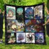 ghibi characters quilt blanket anime fan gift idea ufqiw
