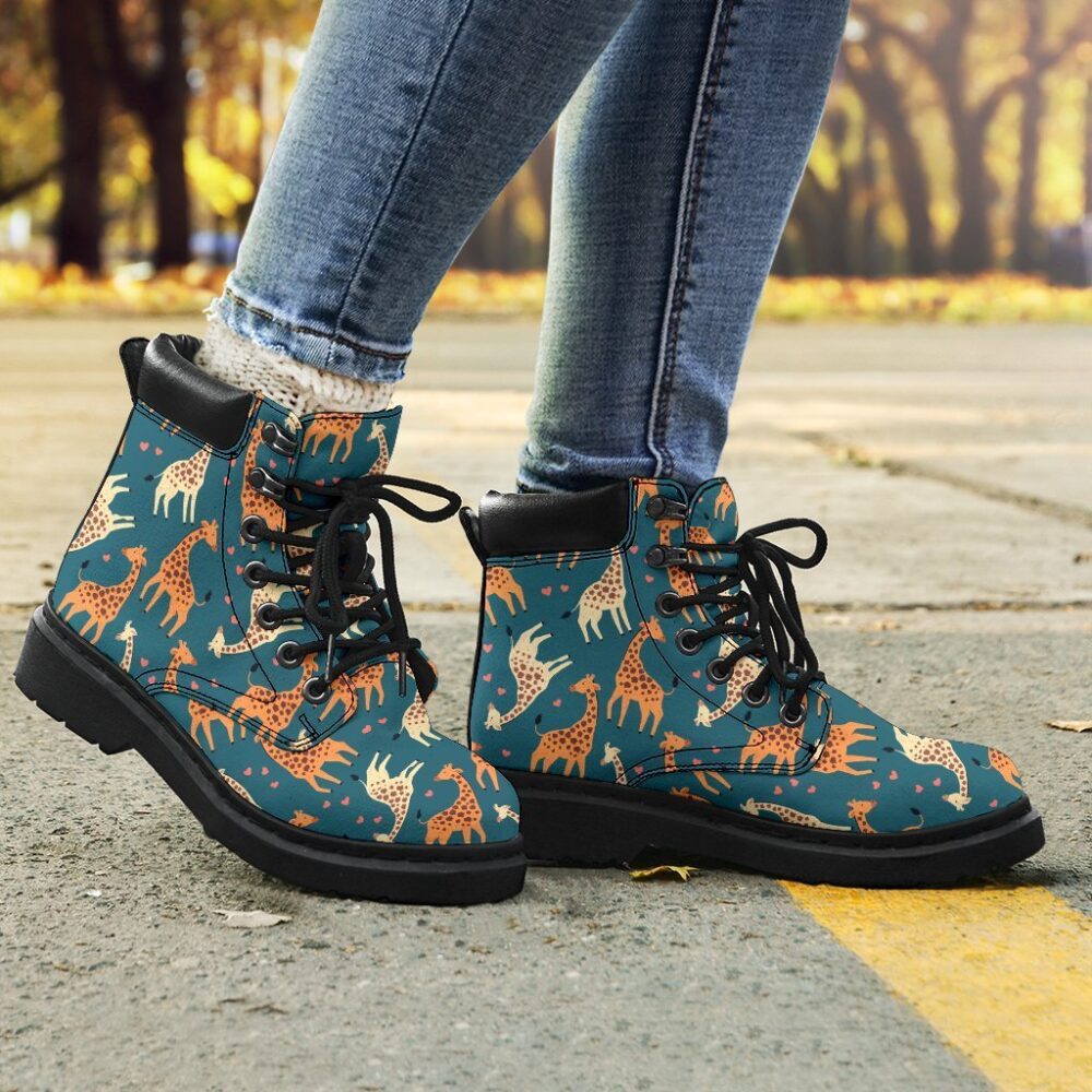 Giraffe Boots Custom Animal Shoes Funny For Giraffe Lover