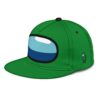 green crewmate snapback hat among us gift idea rd26c