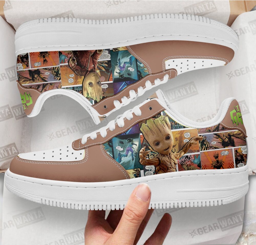 Groot Sneakers Custom Superhero Comic Shoes