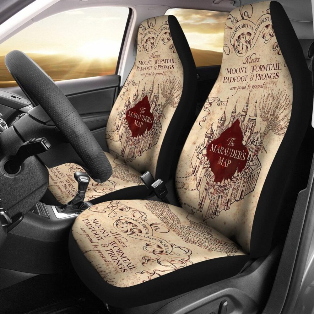Harry Potter Car Seat Covers | Harry Potter Art Logo Movie Seat Covers HPCS017