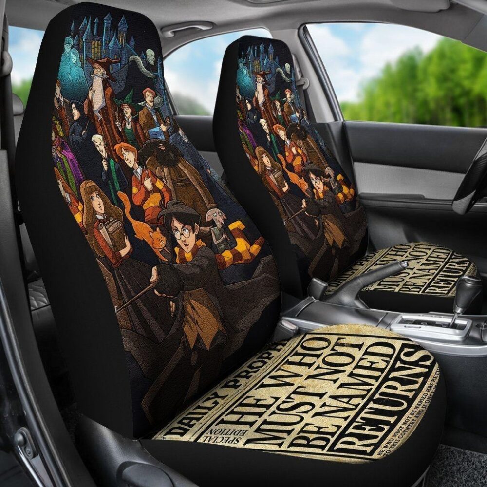Harry Potter Car Seat Covers | Harry Potter Characters Newspaper Harry Potter Car Seat Covers HPCS041