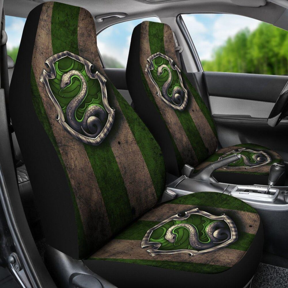 Harry Potter Car Seat Covers | Slytherin Logo Car Seat Covers HPCS027