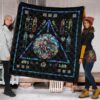 harry potter stain glass style quilt blanket fan gift idea nnowg