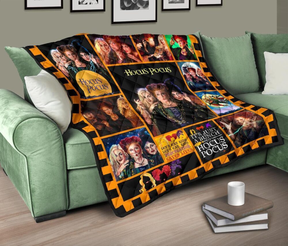 Hocus Pocus Quilt Blanket Halloween Bedding Decor Idea