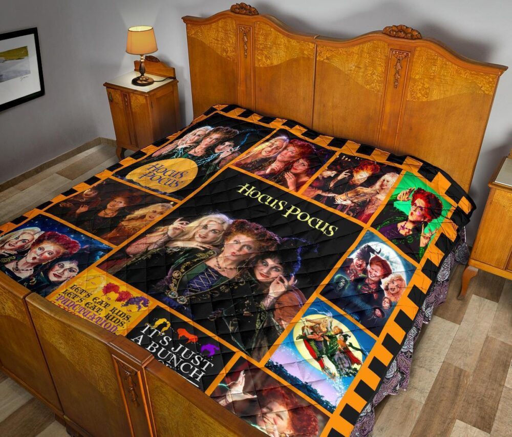 Hocus Pocus Quilt Blanket Halloween Bedding Decor Idea