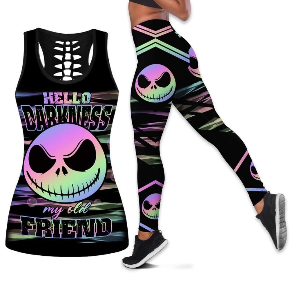 Hologram Jack Skellington Tank Top Legging Set Outfit | CTLJS31