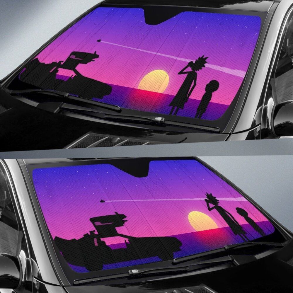 Horizon Minimal Rick and Morty Cartoon Car Auto Sun Shade CSSRM012