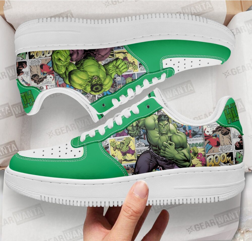 Hulk Sneakers Custom Superhero Comic Shoes