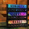 humanity is my race love and peace hippie quilt blanket gift idea vl2oa
