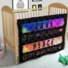 humanity is my race love and peace hippie quilt blanket gift idea ylzi4