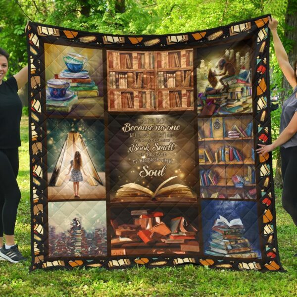 I Love Books Quilt Blanket Amazing Gift For Reading Book Lover