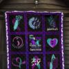 i wear teal and purple suicide prevent awareness quilt blanket 0nmxp
