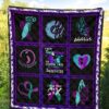 i wear teal and purple suicide prevent awareness quilt blanket 999zx