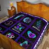 i wear teal and purple suicide prevent awareness quilt blanket vdyuo