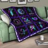 i wear teal and purple suicide prevent awareness quilt blanket vwmqo