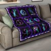 i wear teal and purple suicide prevent awareness quilt blanket y29fa