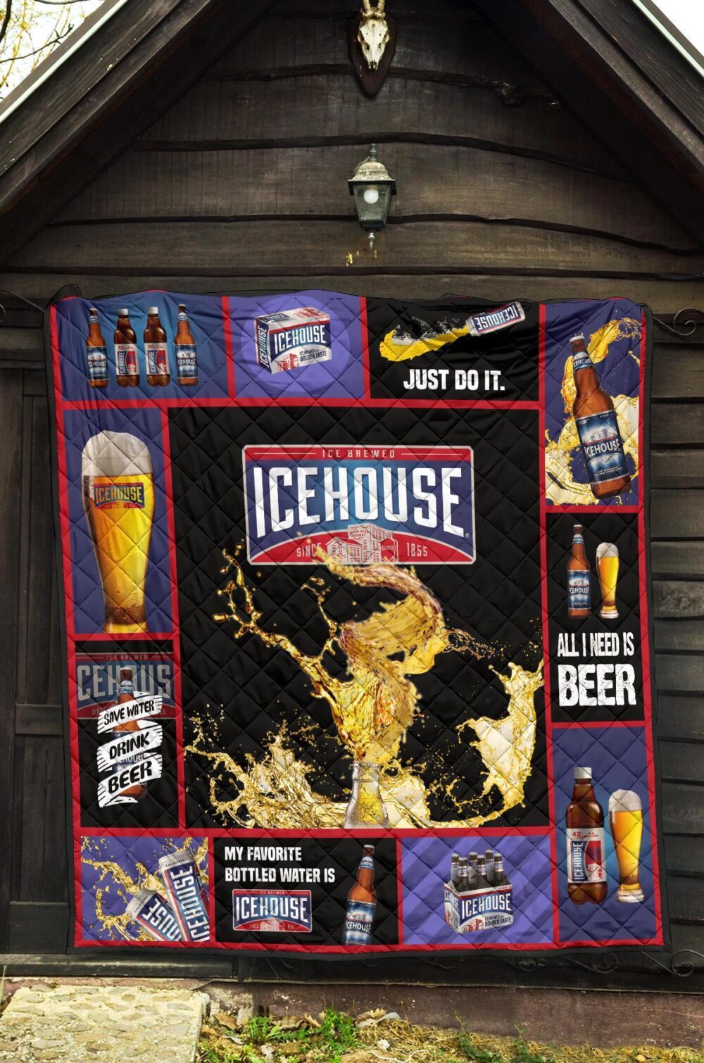 Icehouse Beer Quilt Blanket All I Need Is Beer Gift