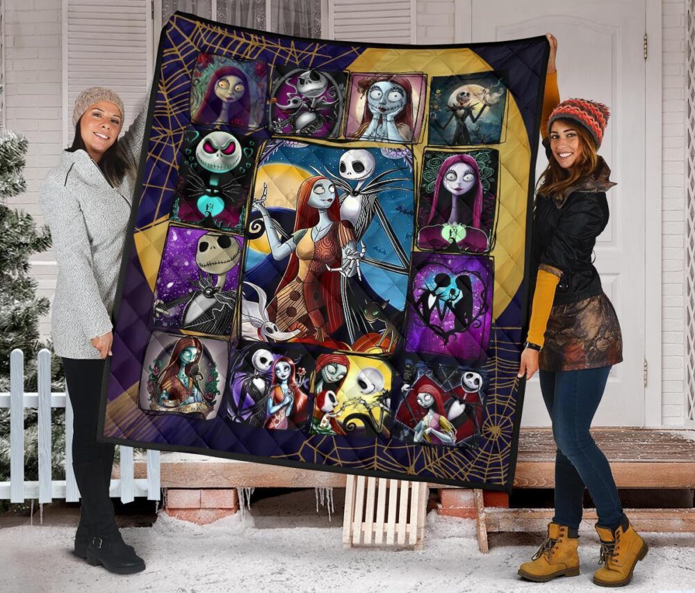 Jack & Sally Quilt Blanket The Nightmare Before Christmas Blanket