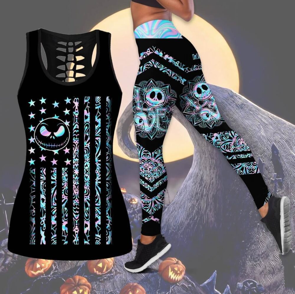 Jack Skellington Tank Top Legging Set Outfit | CTLJS04