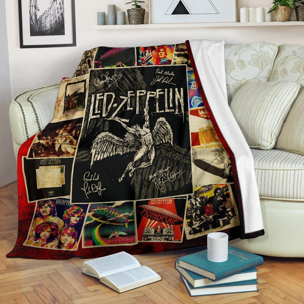 Led Zeppelin Rock Band Fleece Blanket Gift Idea For Fan | Fandom Gift