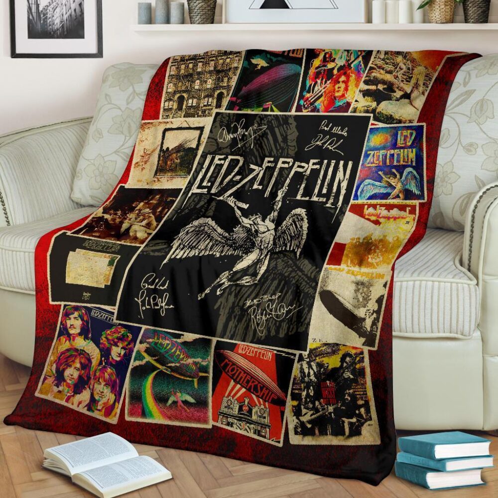 Led Zeppelin Rock Band Fleece Blanket Gift Idea For Fan | Fandom Gift