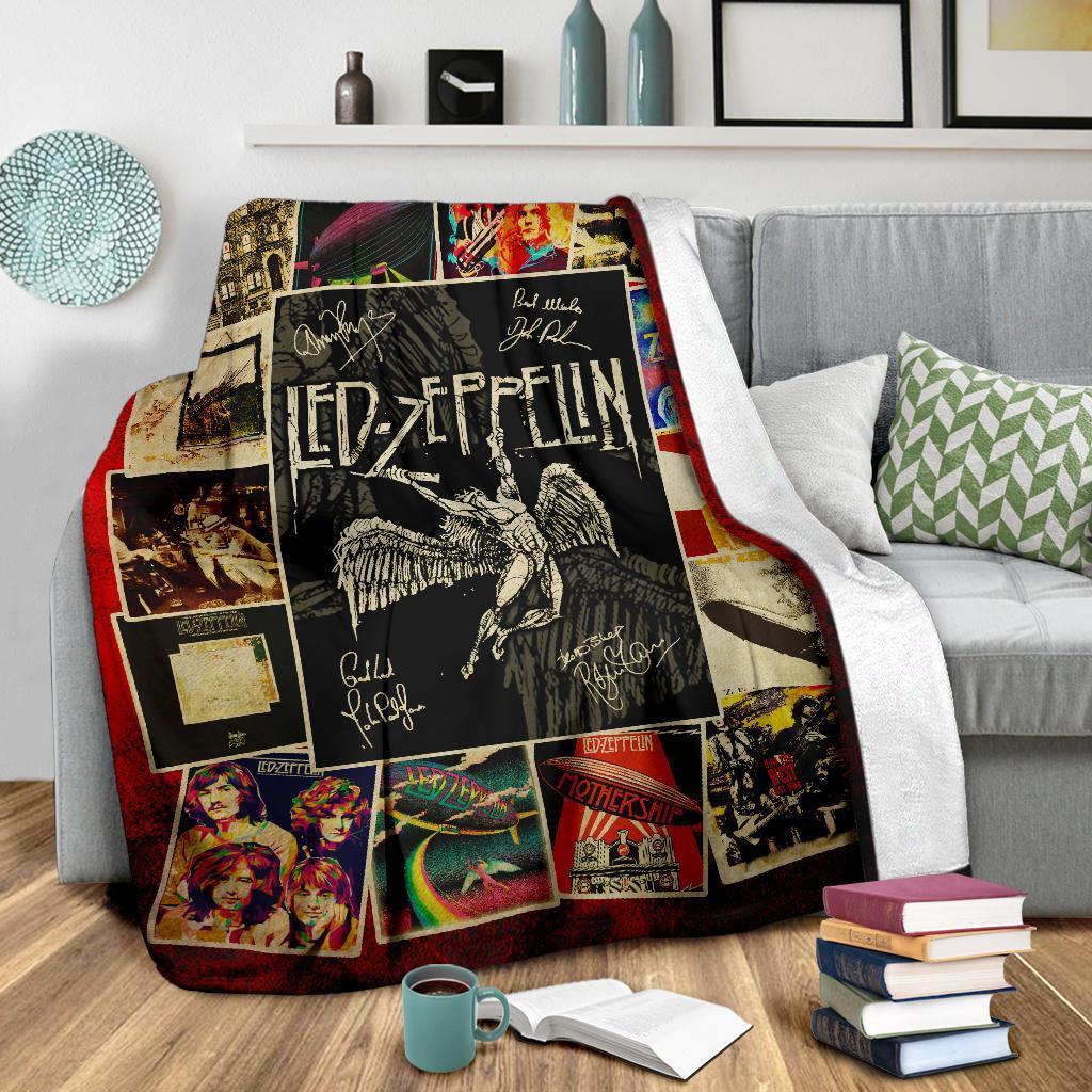 Led Zeppelin Rock Band Fleece Blanket Gift Idea For Fan | Fandom Gift