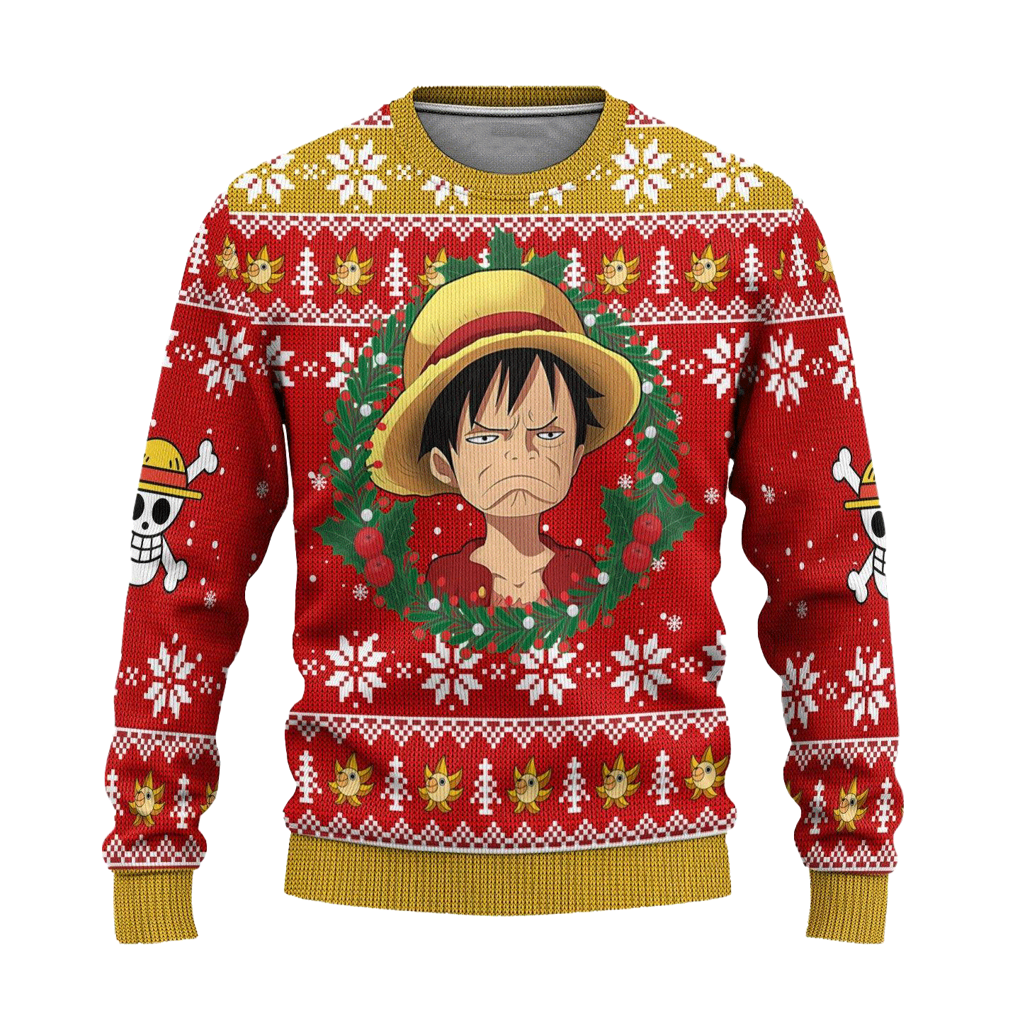 Luffy One Piece Anime Ugly Christmas Sweater Custom Sweatshirt Apparel