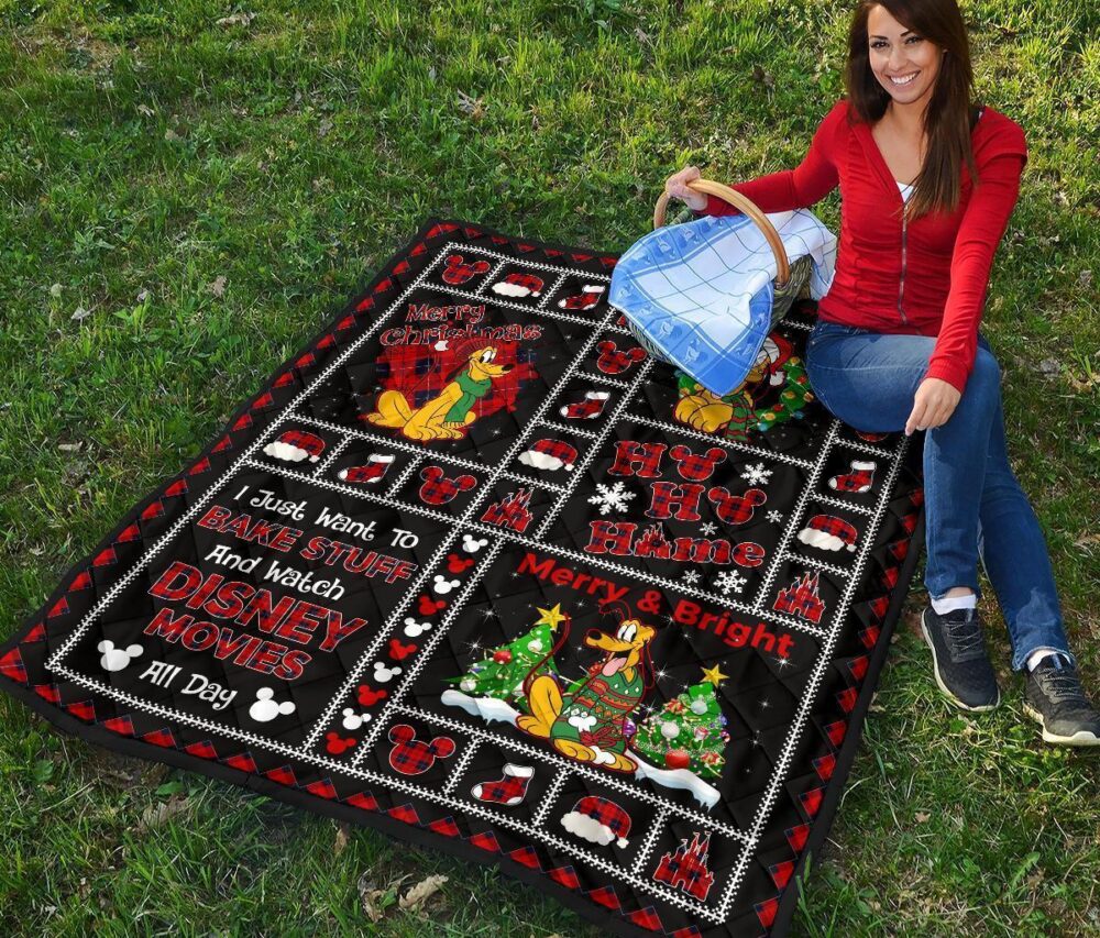 Merry Christmas Pluto Quilt Blanket Xmas Gift DN Fan