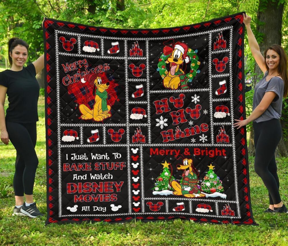 Merry Christmas Pluto Quilt Blanket Xmas Gift DN Fan