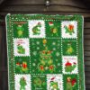 merry xmas turtle quilt blanket funny xmas gift turtle lover 30wkb