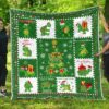 merry xmas turtle quilt blanket funny xmas gift turtle lover l3nmo