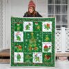 merry xmas turtle quilt blanket funny xmas gift turtle lover lnk3j