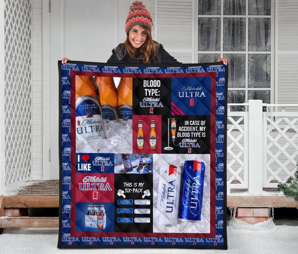 Michelob Ultra Quilt Blanket Funny Gift Idea For Beer Lover