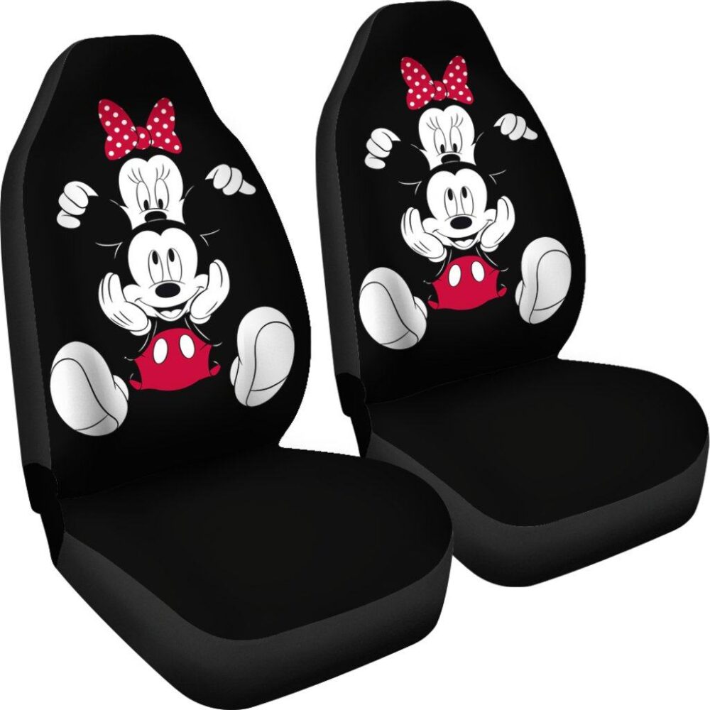 Mickey and Minnie Black Car Seat Covers DN Cartoon MKCSC24