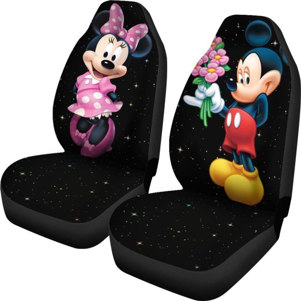 Mickey Love Minnie Car Seat Covers Cartoon Fan Gift MKCSC17